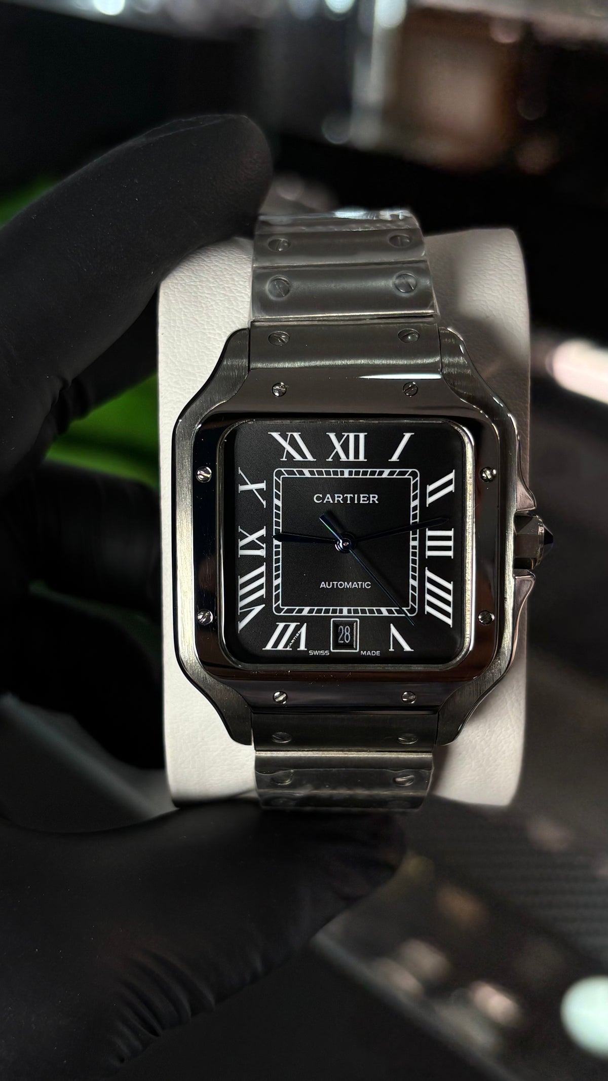 Cartier santos black